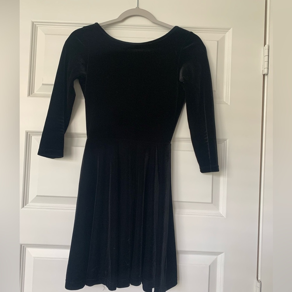 Elegant Black Velvet Dress